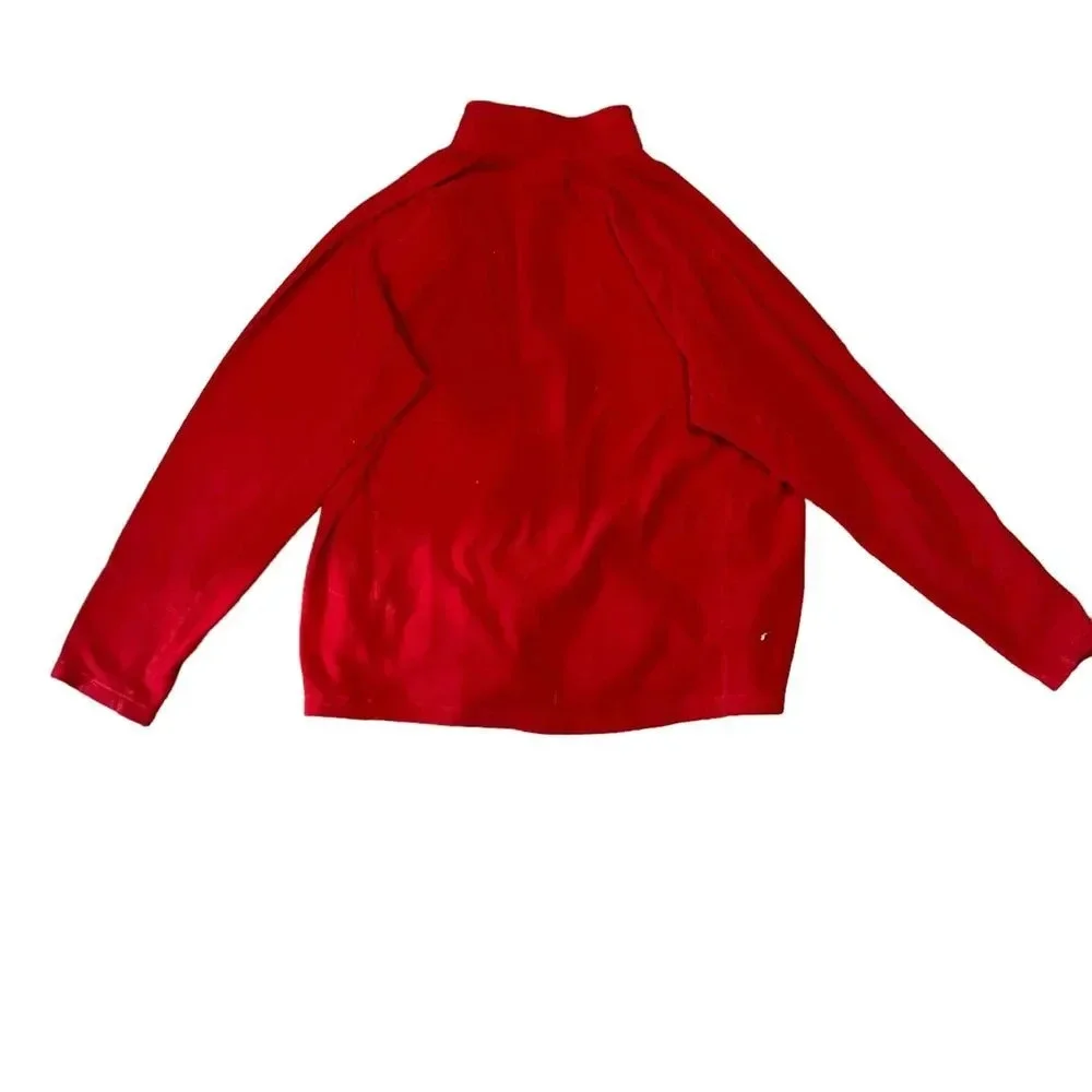 The North Face‎ Men's XL Red & Grey Polartec Fleece 1/2 Zip Pullover Jacket